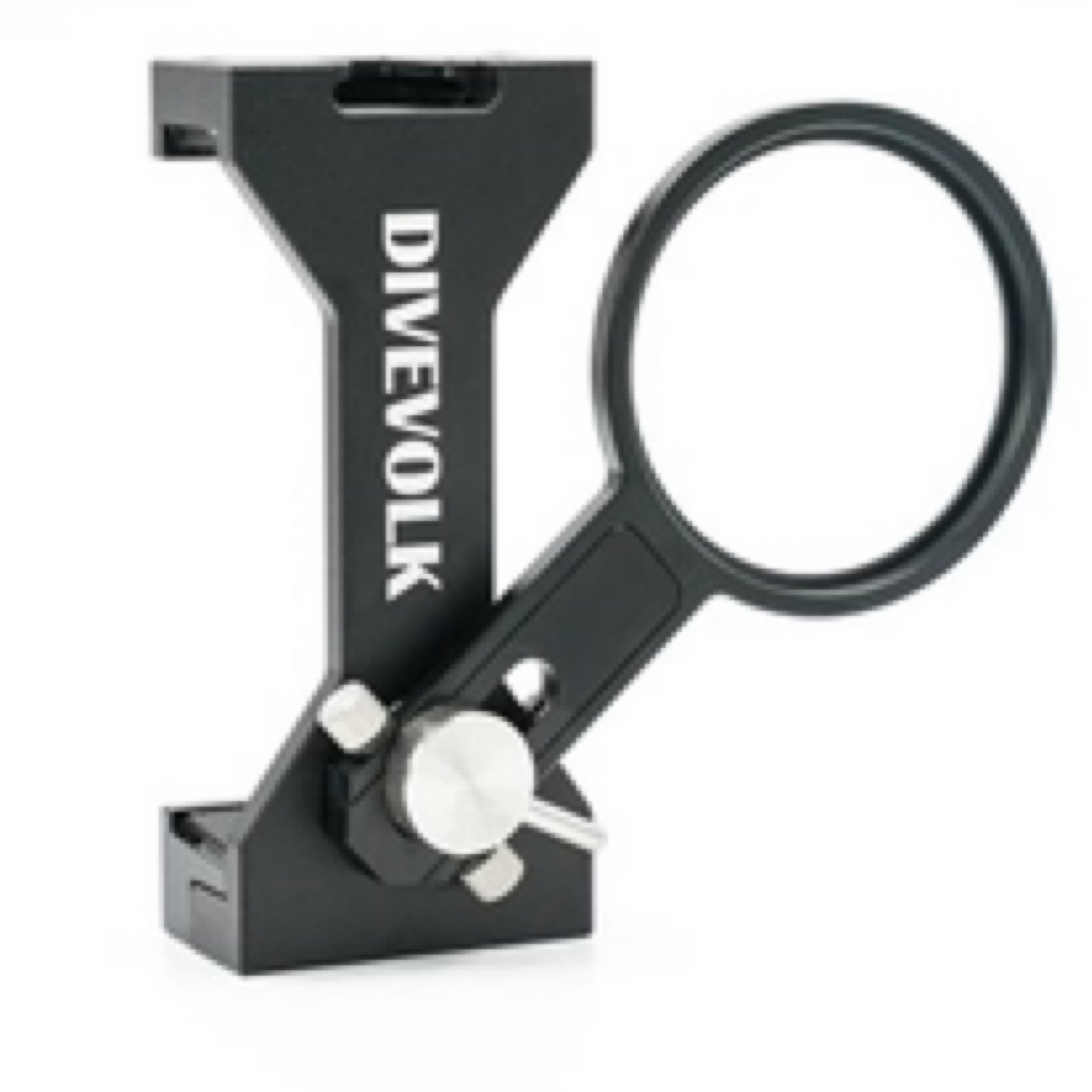 DiveVolk expansion clamp with lens adapter for wide-angle and macro attachments