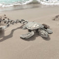 Roland St John sea turtle pewter keychain