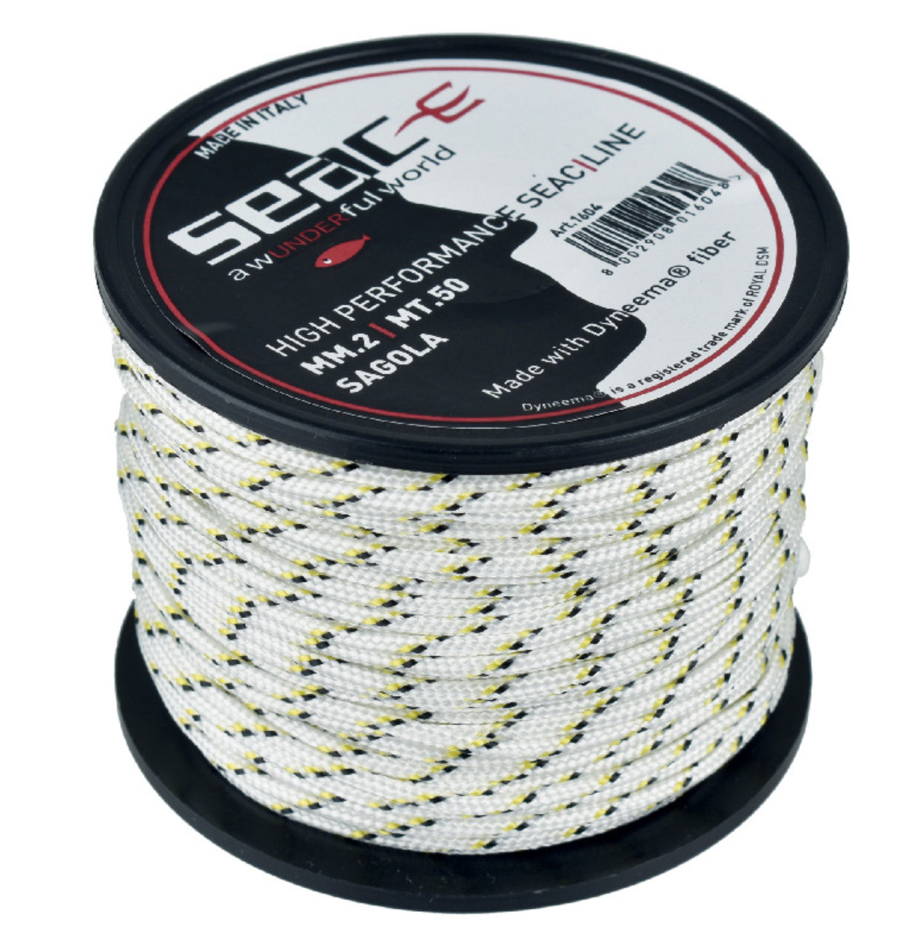 Seac 2mm Dyneema line sold by the foot for spearfishing and tech diving