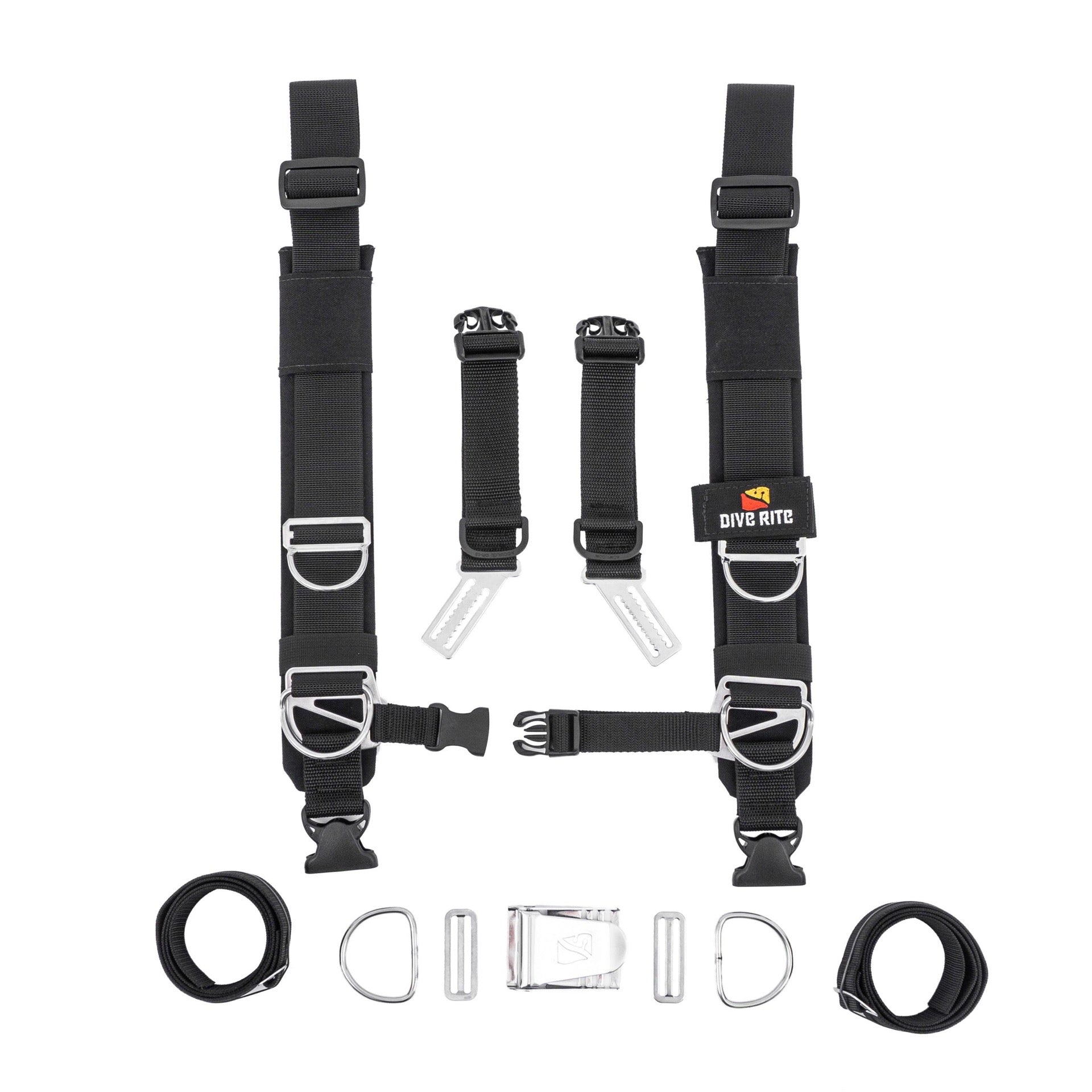 Dive Rite TransPlate Harness without backplate, padded backpack-style straps