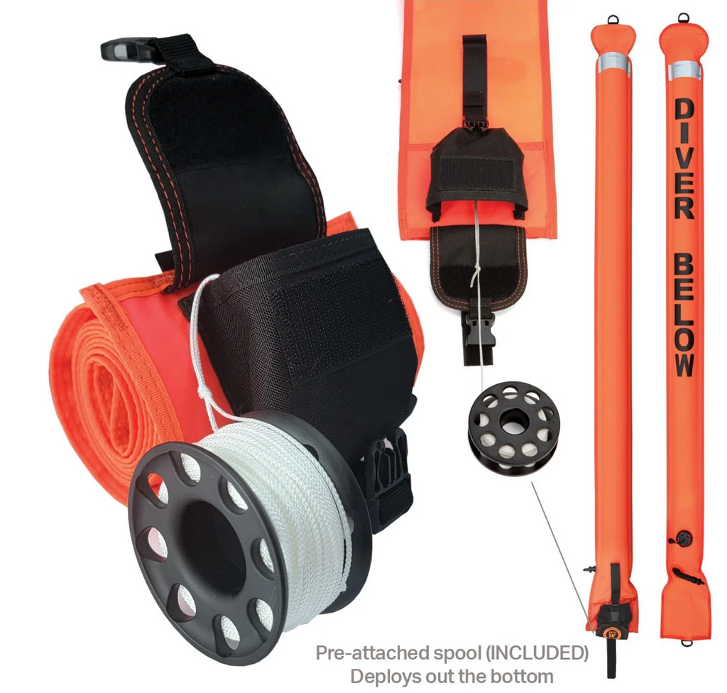 XS Scuba Quick Launch Buoy Marker DSMB deployable from second stage