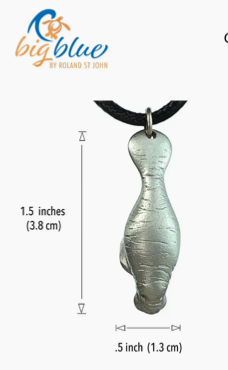 Manatee Pewter Necklace 18"