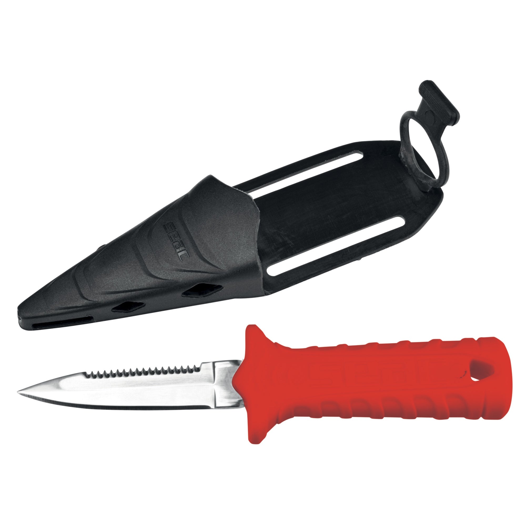 Seac Samurai dive knife blade and sheath color options