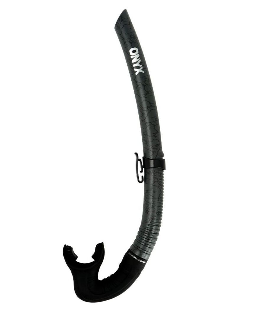 Sherwood Onyx semi-dry snorkel with splash guard