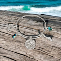 Roland St John reef shark sterling silver adjustable charm bracelet