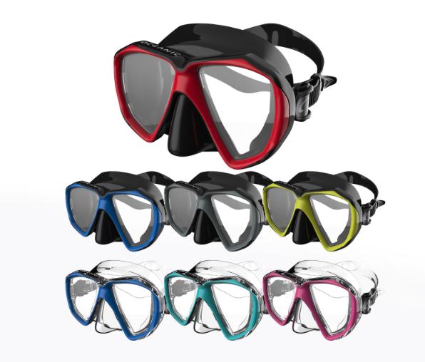 Oceanic Duo frameless low-volume twin-lens dive mask