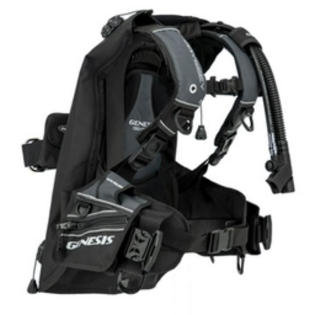 Genesis Odyssey back-inflate BCD with quick-release ditchable weight system