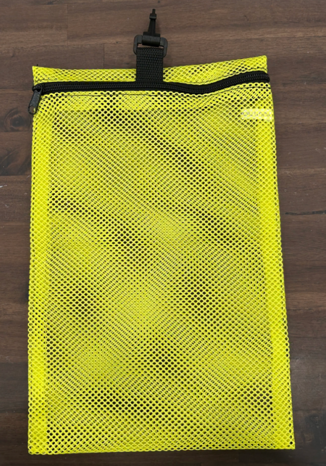 Marine Sports nylon mesh bag with clip and zipper for dive accessories