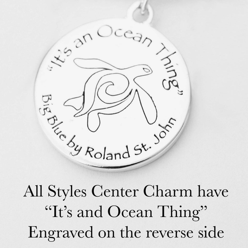 Reef Shark Adjustable Charm Bracelet – I Love Collection - Sterling Silver