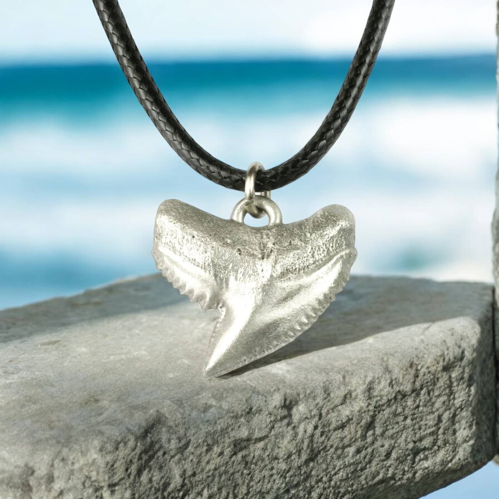 Shark Tooth Necklace 20" Smooth Cord