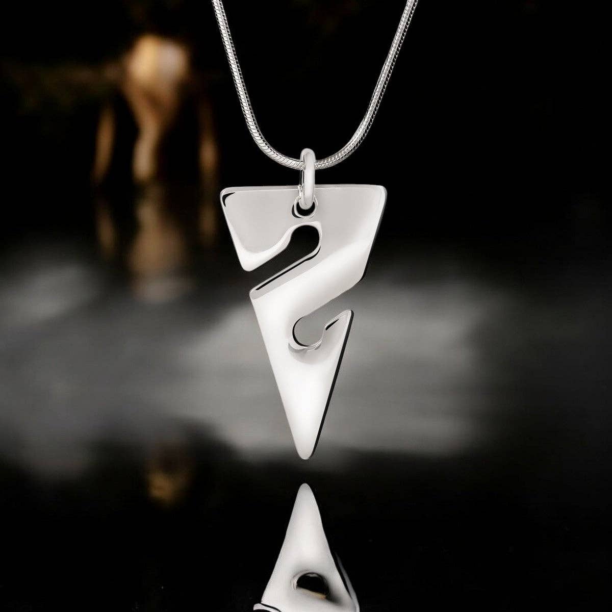 Roland St John Line Arrow sterling silver necklace on 20-inch snake chain