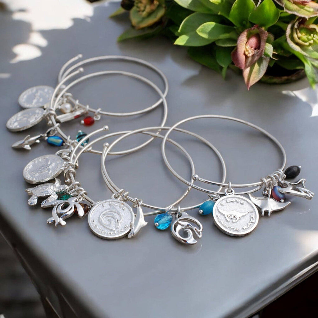 Dolphin Adjustable Charm Bracelet – I Love Collection - Sterling Silver