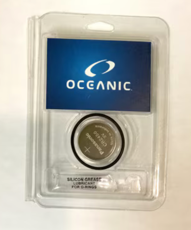 Oceanic 2450 battery kit with replacement battery and O-ring for dive computers