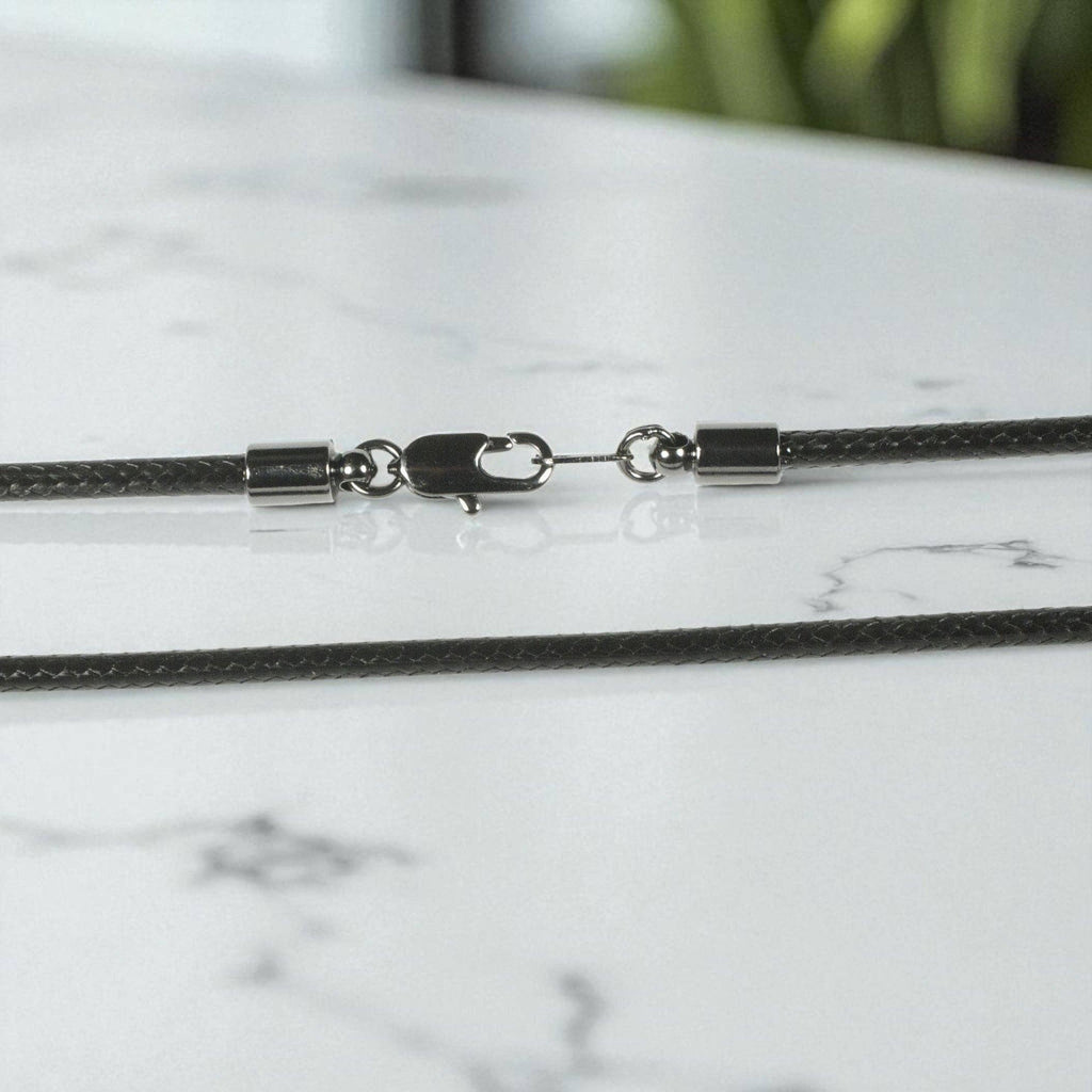 Roland St John 3mm smooth cotton cord 16-inch with black finish clasp