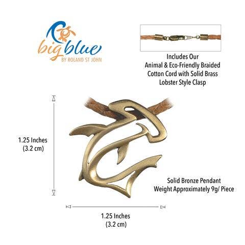 Bronze Hammerhead Shark Necklace 20"