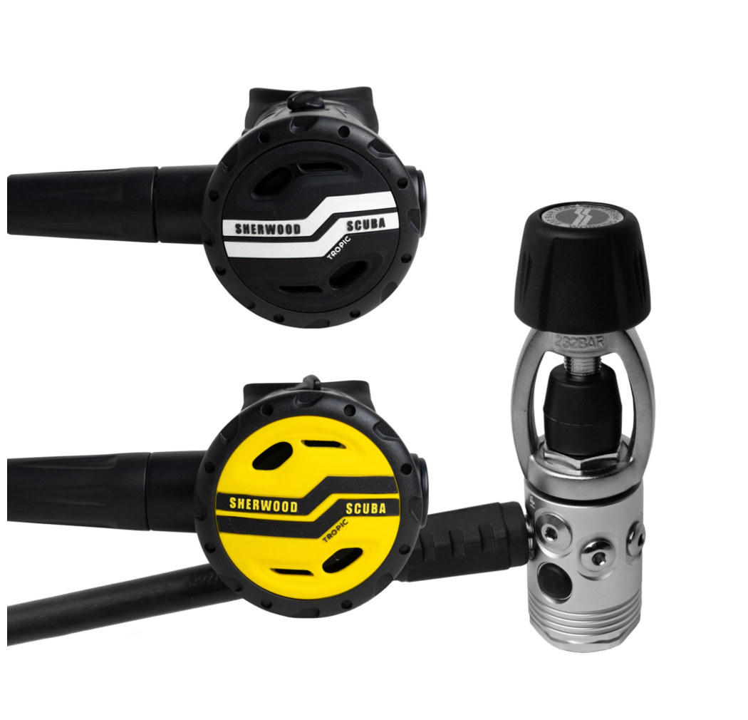 Sherwood Tropic complete regulator set with first stage, second stage, and octopus