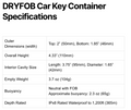 DryFob Waterproof Car Key Containers for Scuba Diving