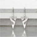 Roland St John Line Arrow cave diving earrings in sterling silver