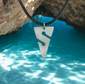 Roland St John Line Arrow necklace 20-inch pewter cave diving pendant