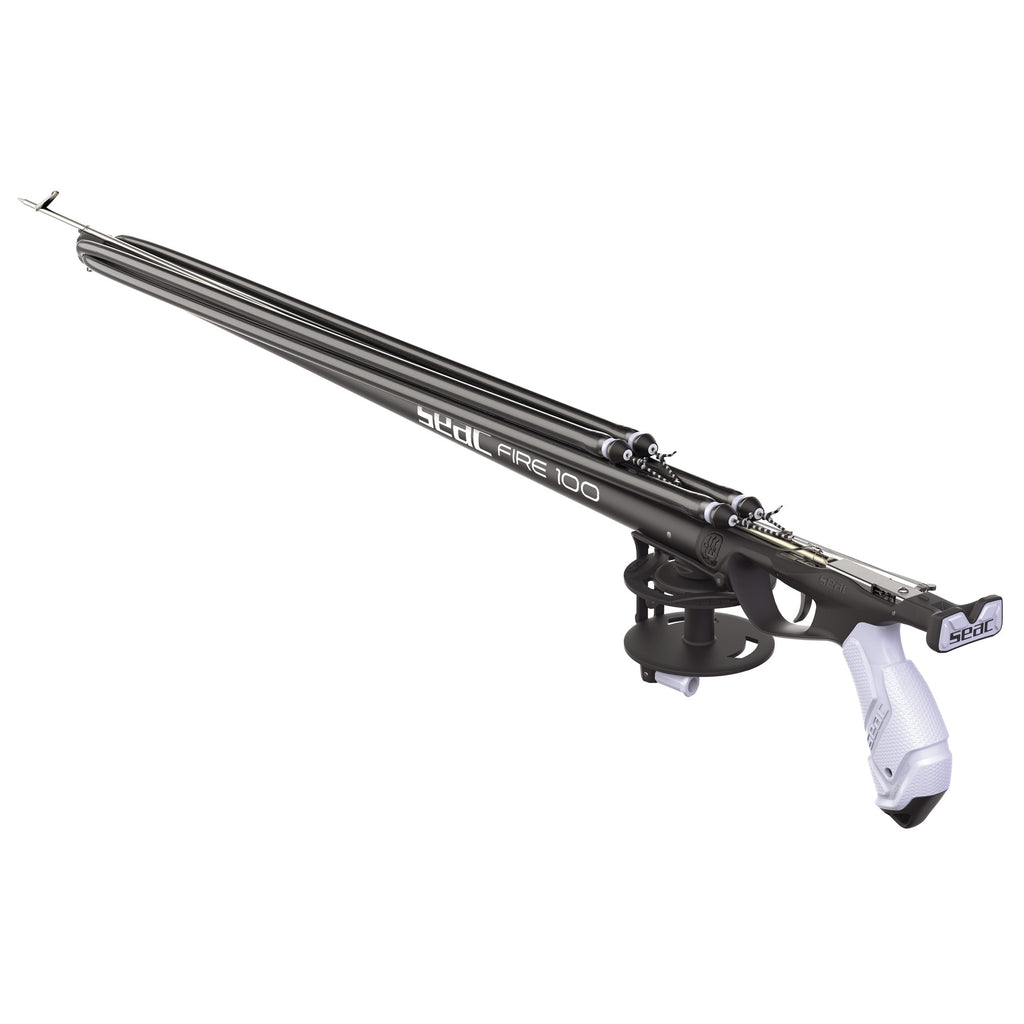 Seac Fire speargun grip and trigger mechanism detail