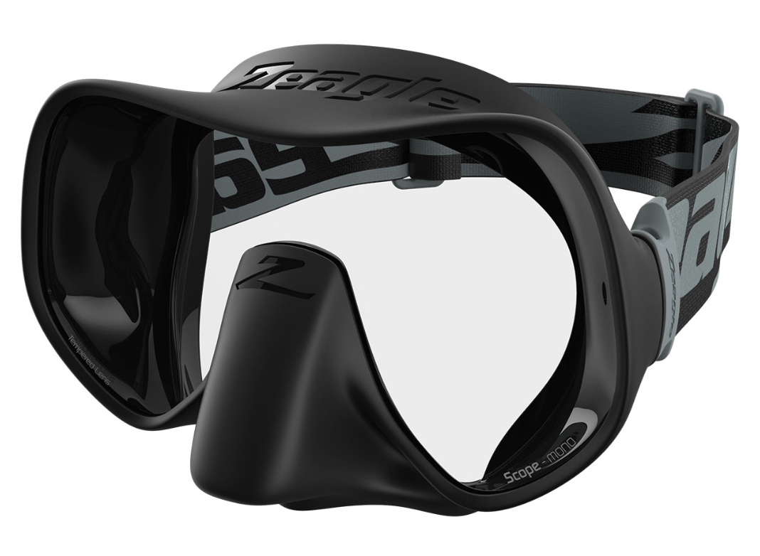 Zeagle Scope Mono mask lens and silicone skirt profile detail
