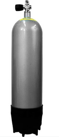 Faber HP100 high-pressure blue steel scuba tank, 100 cu ft capacity