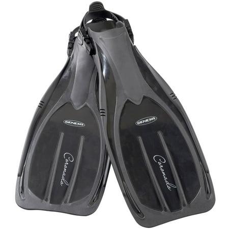 Genesis Coronado open-heel fin with lateral ribs for powerful thrust