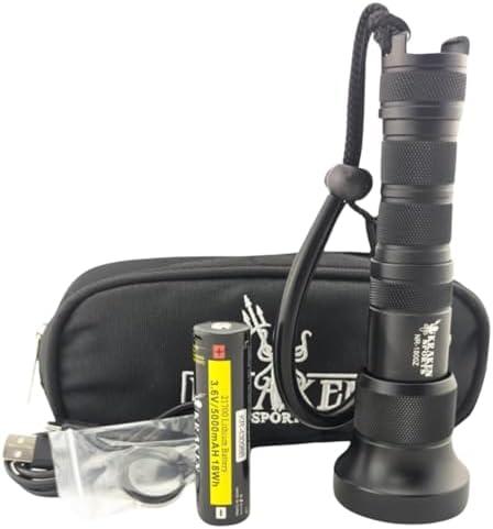Kraken NR-1800Z 1800-lumen adjustable-beam dive light with rechargeable battery